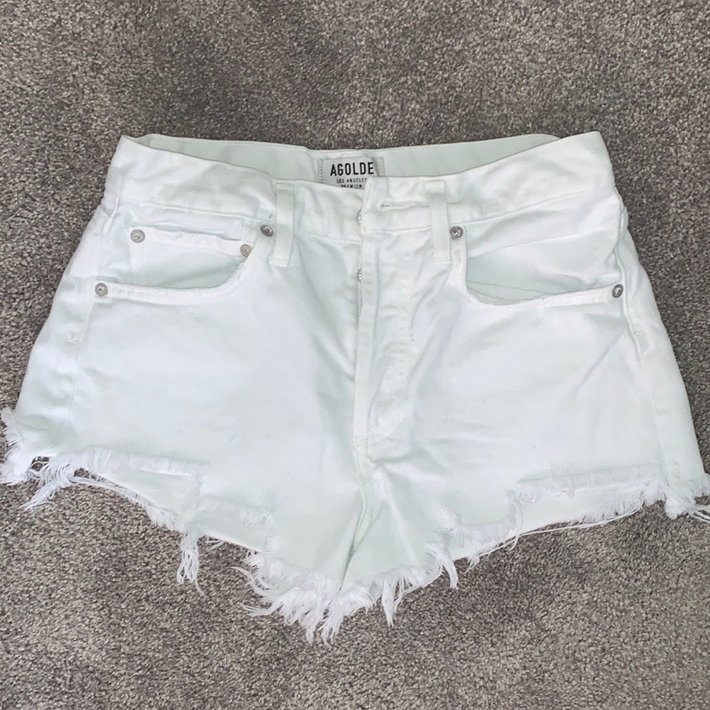 Agolde white shorts